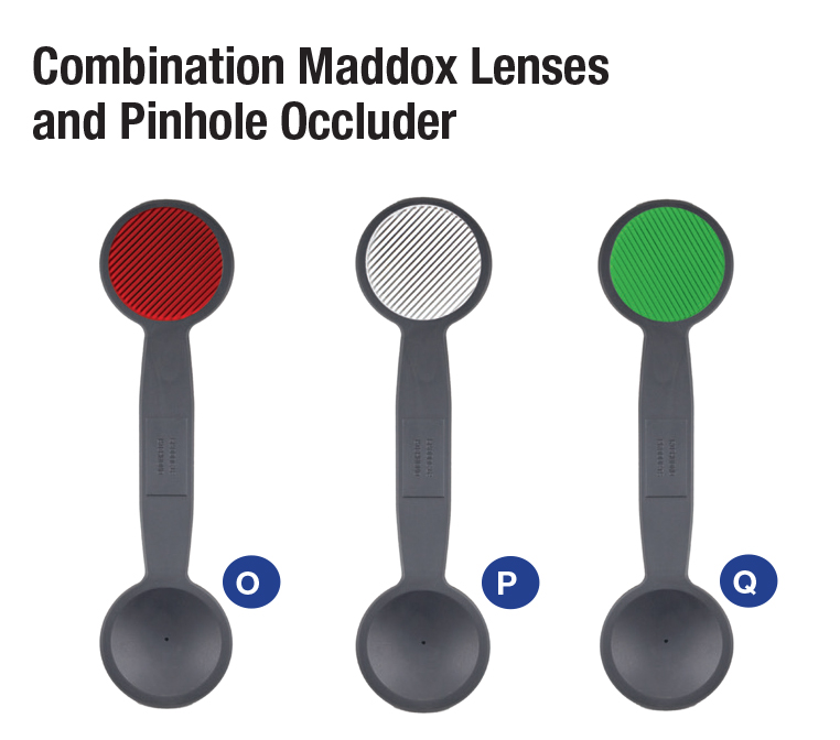 Combination Maddox Lenses and Pinhole Occluder