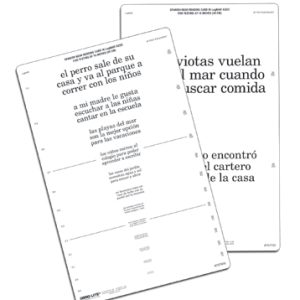 9x14 Spanish Near Reading Charts