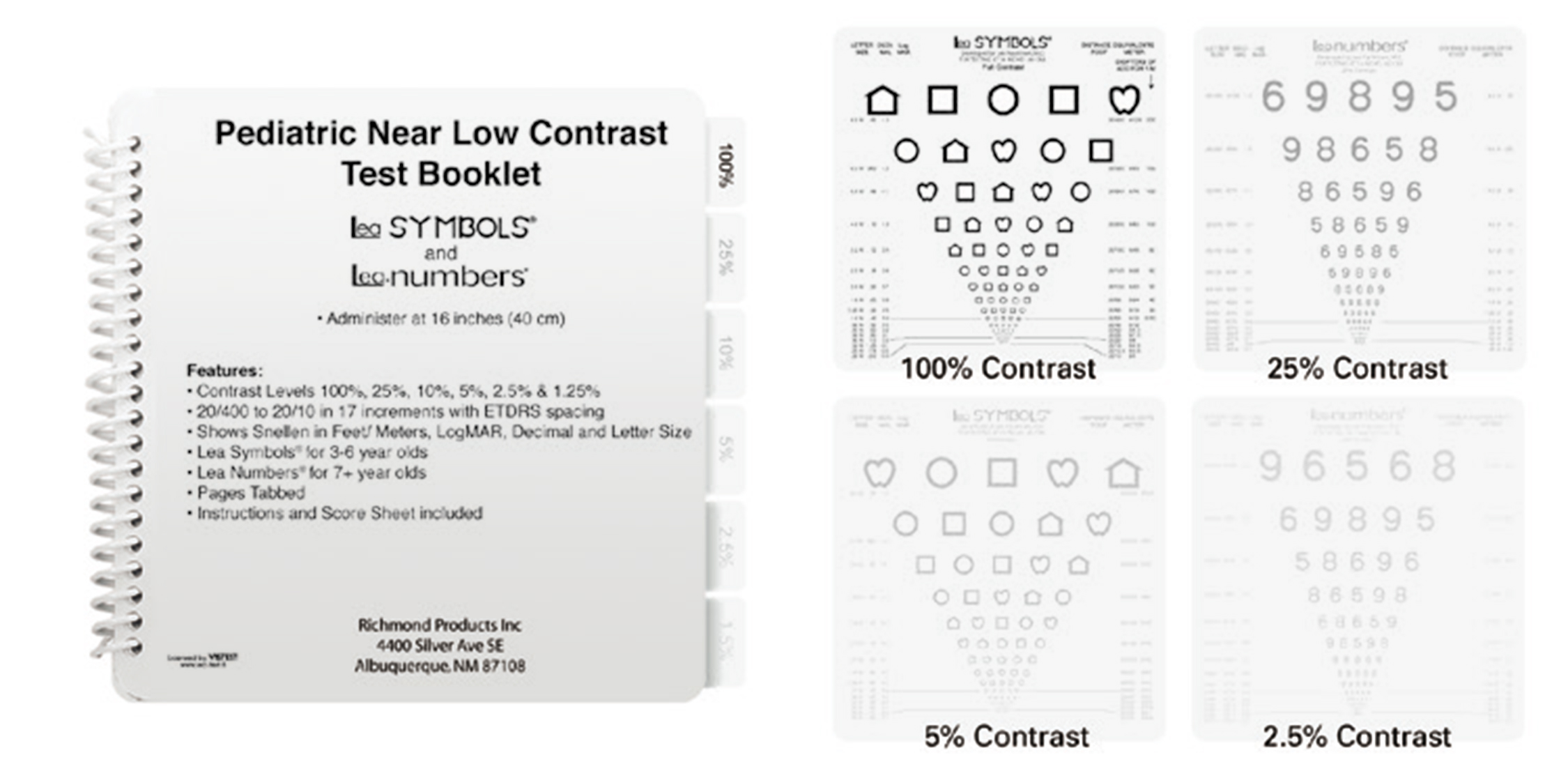 Adult Near Vision Low Contrast Test