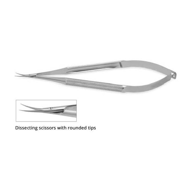 Ultra Fine Curved Scissors Round Handle