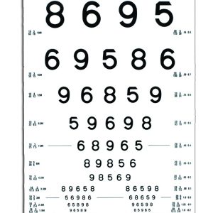 LEA NUMBERS Translucent Distance Chart (10 feet/3 meters)