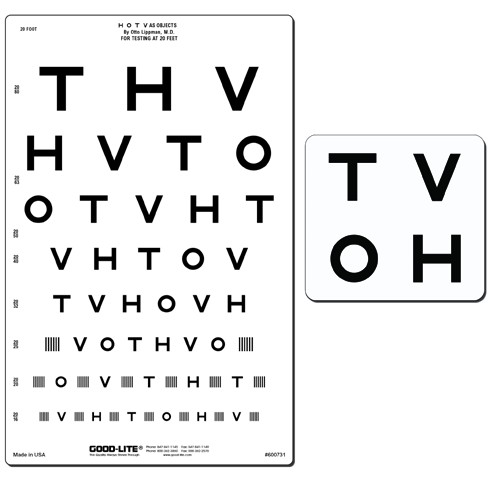 HOTV Test Set or Chart (20 feet/6 meters)