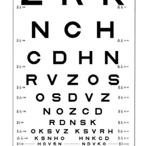 Sloan Letters Translucent Chart (10 feet/3 meters)