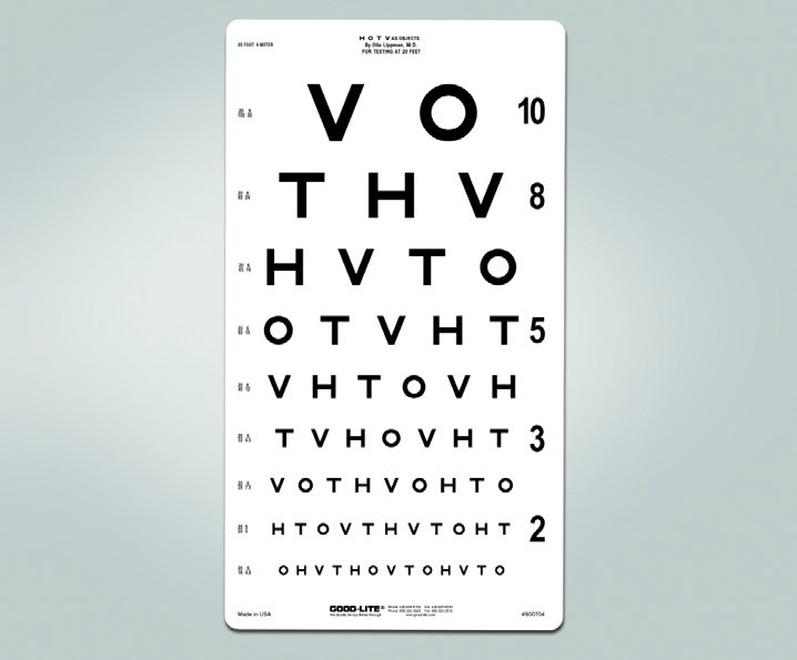 HOTV Translucent Chart (20 feet/6 meters)