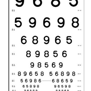 LEA NUMBERS Translucent Chart (20 feet/6 meters)