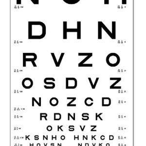 Sloan Letters Translucent Chart (13 feet/4 meters)