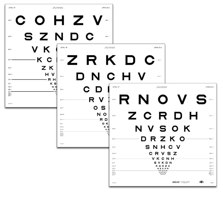 "2000" Series ETDRS Translucent Distance Charts (10 feet/3 meters)