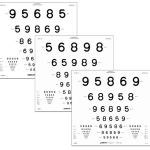 LEA NUMBERS ETDRS Translucent Distance Chart (13 feet/4 meters)
