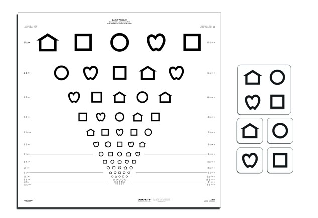 LEA SYMBOLS ETDRS Translucent Distance Charts (13 feet/4 meters)