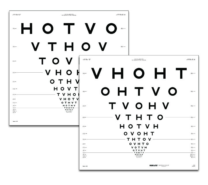 HOTV ETDRS Translucent Distance Chart (13 feet/4 meters)