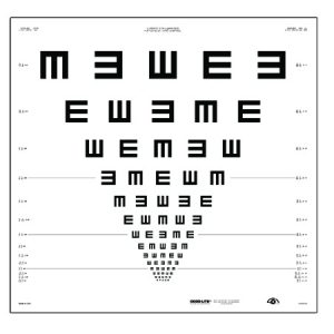 Tumbling E ETDRS Translucent Distance Charts