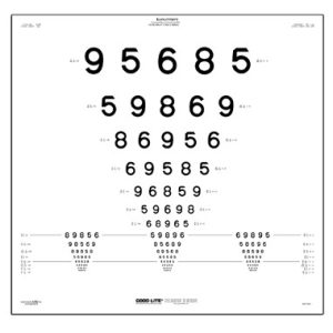 LEA NUMBERS ETDRS Translucent Distance Chart (10 feet/3 meters)
