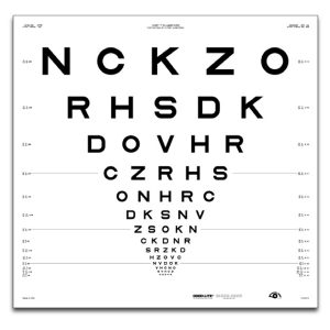 ETDRS Translucent Distance Charts