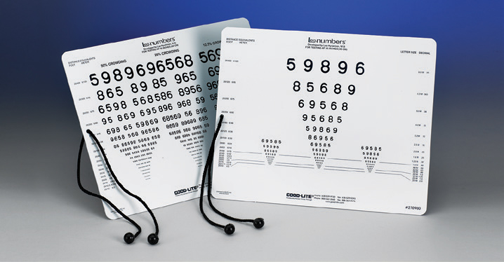 LEA NUMBERS Near Vision Card (16 inches/40 centimeters)
