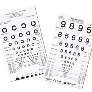 LEA NUMBERS and Landolt C Pocket-Sized Near Vision Card