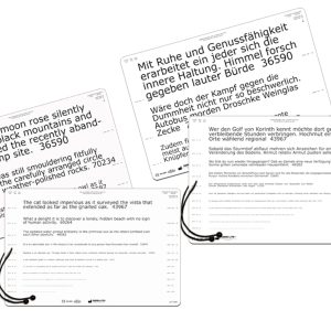 Low Vision Reading Card
