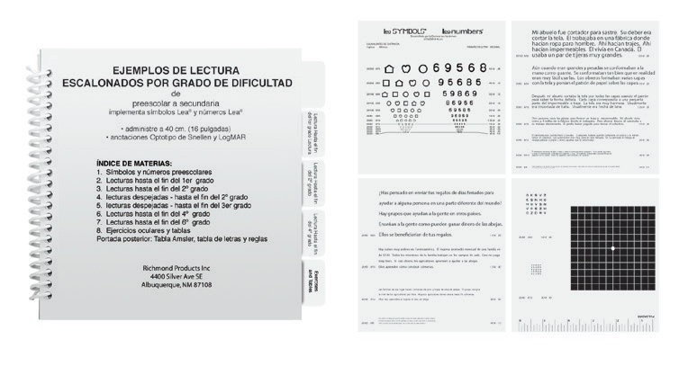 Spanish Graded Reading Near Vision Booklet
