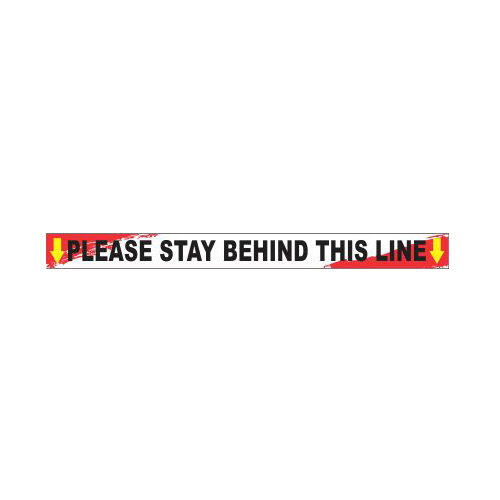 Floor Decal: Please Stand Behind This Line