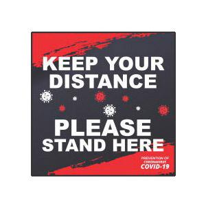 Floor Decal: Keep Your Distance