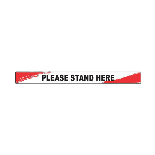 Floor Decal: Please Stand Here